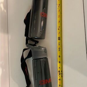 Brand NWOT Pair of GMC Branded Plastic‎ Water Bottles and GMC Branded Lanyards